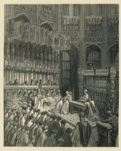 Interiör av Westminster Abbey av Gustave Dore