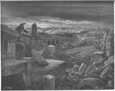Jesajas vision av Babylons förstörelse, 1897 av Gustave Dore