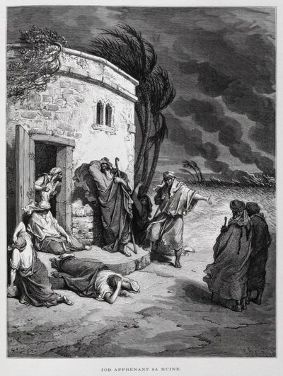 Job förstår sin undergång, Illustration från Dore Bible av Gustave Dore