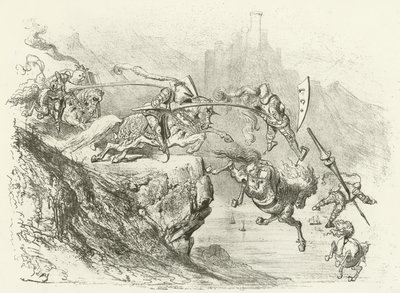 Knight Errantry in the 12th Century (gravyr) av Gustave Dore