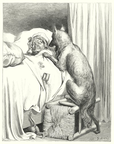 Le Petit Chaperon Rouge; Rödluvan (gravyr) av Gustave Dore