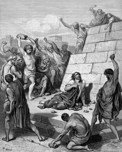 Sankt Stefans martyrskap, c36 1866 av Gustave Dore