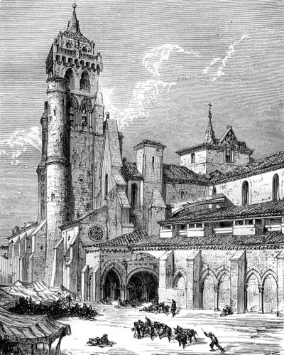 Las Huelgas kloster, Burgos, Spanien, 1800-talet av Gustave Dore