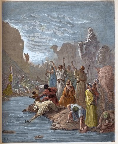 Moses för fram vatten från klippan - Moise fait l