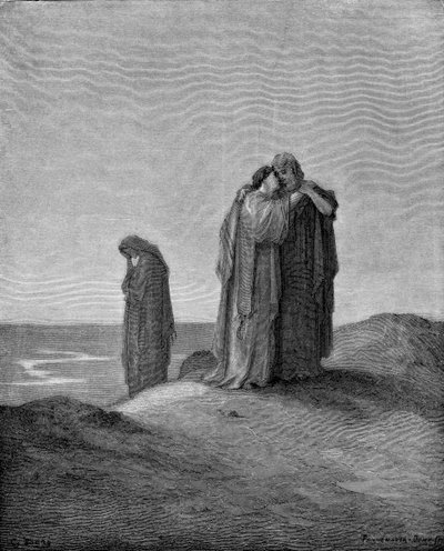 Noomi och hennes svärdöttrar av Gustave Dore