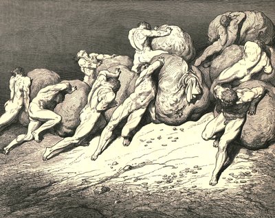Inte allt guld, som är under månen eller någonsin har funnits, c1890. av Gustave Dore