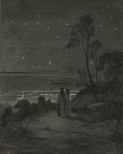 Nu var det dags för avgång, c1890. av Gustave Dore