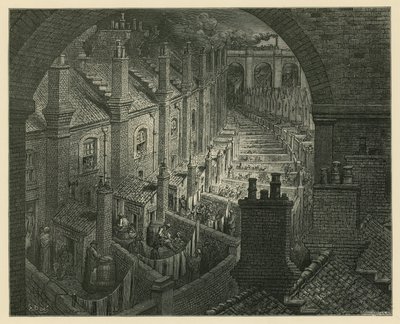 Över London med tåg av Gustave Dore