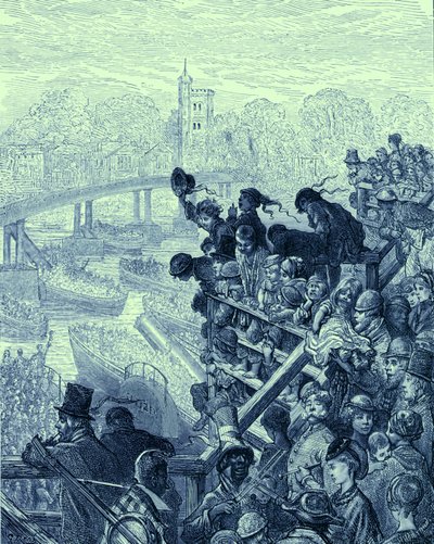 Oxford och Cambridge båt av Gustave Dore