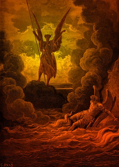 Paradise Lost: Satan och Beelzebub.av Doré av Gustave Dore