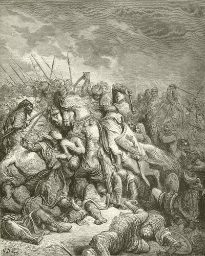 Richard i slaget vid Arsur av Gustave Dore