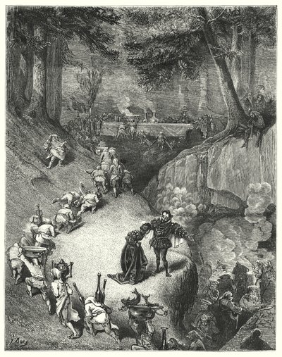 Riquet a La Houppe; Ricky of the Tuft (gravyr) av Gustave Dore