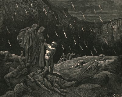 Herr! Brunetto! Och är ni här, c1890. av Gustave Dore