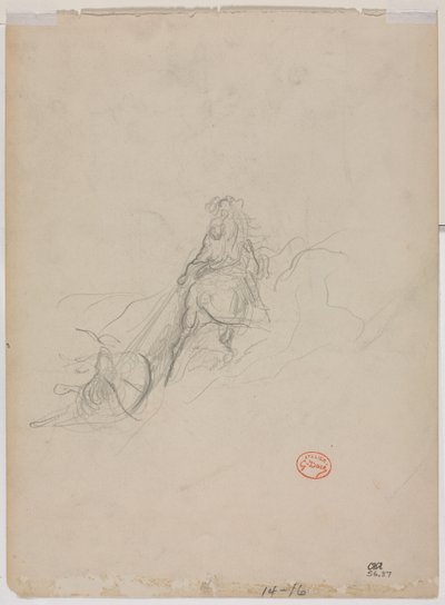 Skiss av jaktscen, ca. 1868. av Gustave Dore