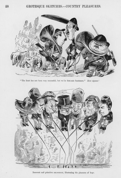 Sketches Humorous and Grotesque av Gustave Dore (gravyr) av Gustave Dore