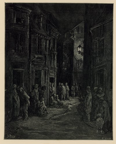 Slumbostäder (gravyr) av Gustave Dore