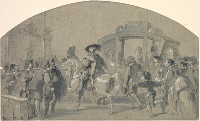 Street Scene recto, Sketches verso, ca. 1848-49. av Gustave Dore