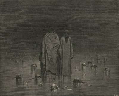 Akta dig väl, dina sulor trampar inte på dina fattiga bröders huvuden, c1890. av Gustave Dore