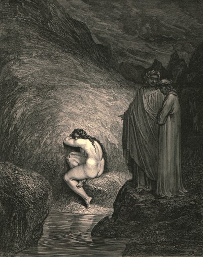 Det är den eländiga Myrrhas gamla själ, c1890. av Gustave Dore