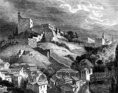 Alhambra, Granada, södra Spanien, 1800-talet av Gustave Dore