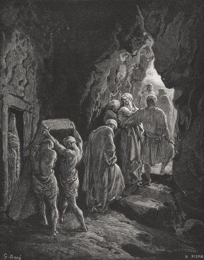 The Burial of Sarah, illustration från Dores 