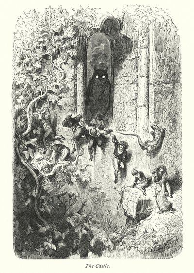 Slottet (gravyr) av Gustave Dore