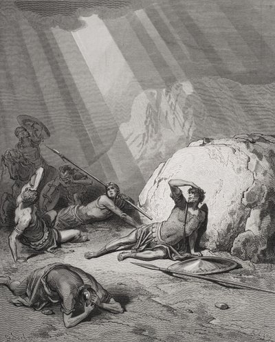The Conversion of St. Paul, Apg 9:1-6, illustration från Dores 