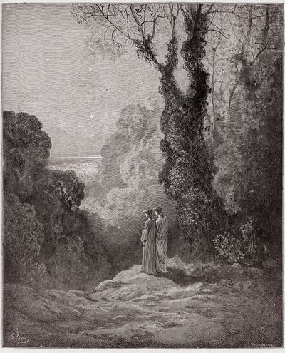 The Divine Comedy (La Divina Commedia, La Divine Comedie), Purgatorio, Canto 1: Poeterna skådar Venus skönhet på morgonhimlen - av Dante Alighieri (1265-1321) - Illustration av Gustave Dore (1832-1883) av Gustave Dore