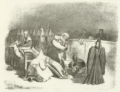Inkvisitionen - Tortyr med vatten (gravyr) av Gustave Dore