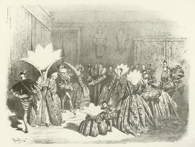 Jig-A Ball under Henry III:s regeringstid (gravyr) av Gustave Dore