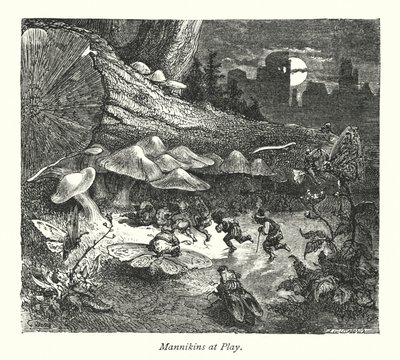 Mannikinernas slott (gravyr) av Gustave Dore