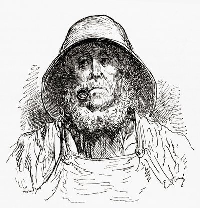 Marseilles Sailor, efter en teckning av Gustave Dore. Ur Life and Reminiscences of Gustave Dore, publicerad 1885. av Gustave Dore