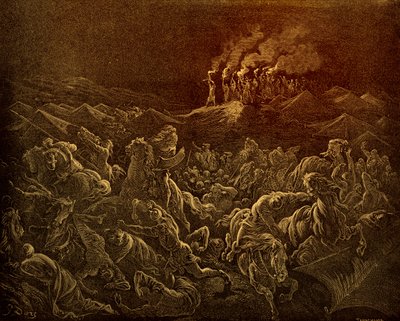 Midjaniterna sattes på flykt av Doré - Bibeln av Gustave Dore