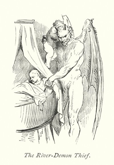 Floddemon-tjuven (gravyr) av Gustave Dore
