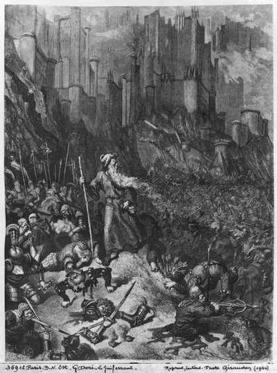 Den vandrande juden, graverad av Felix Jean Gauchard (1825-72) av Gustave Dore