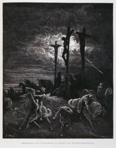 Kristi korsfästelse, illustration från Dore-bibeln av Gustave Dore