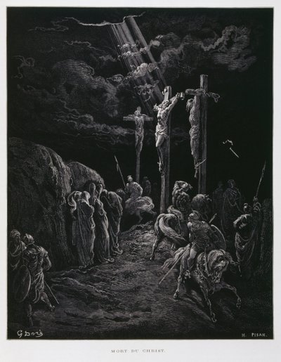Kristi död på korset, illustration från Dore-bibeln av Gustave Dore
