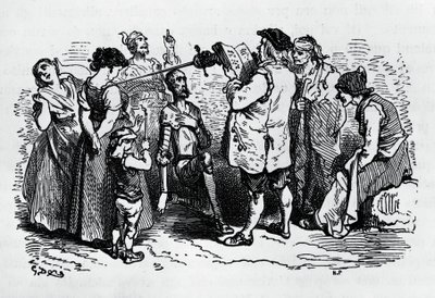 Induktionen av Don Quijote, illustrerad av Gustave Dore
