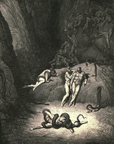 De andra två tittade på och utbrast: Ah! Hur förändras du, Agnello!, c1890. av Gustave Dore