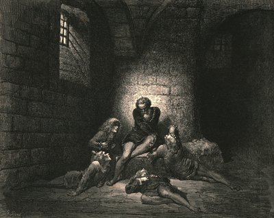 Sedan, för att inte göra dem mer ledsna, höll jag min själ i stillhet, c1890. av Gustave Dore