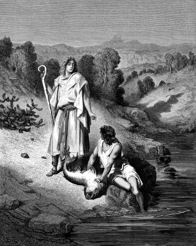 Tobias med ärkeängeln Rafael, 1865-1866 av Gustave Dore