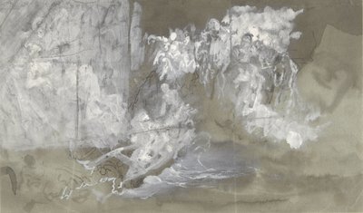 Moln där figurer flyter av Gustave Dore