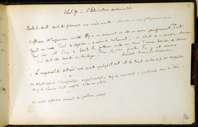 Folio 39 i arbetsboken n. 19 Manuskriptsida av Gustave Flauberts utkast. Planer för sentimental utbildning. BHVP. av Gustave Flaubert