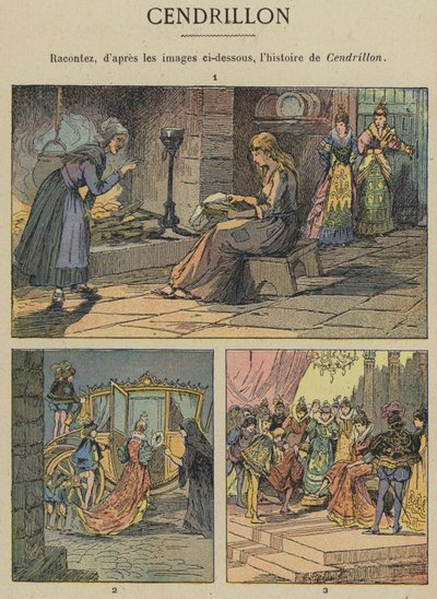 Cendrillon (färg litho) av Gustave Fraipont