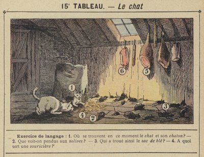 Le chat (färg litho) av Gustave Fraipont