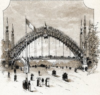Utsikt över gångbron i Pont de l