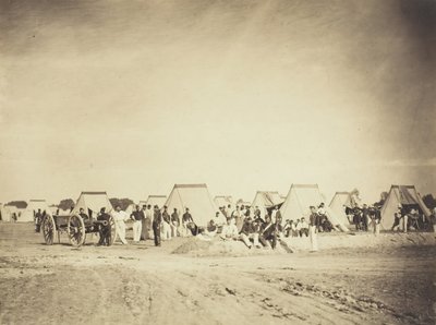 Artilleriläger, Camp de Chalons, 1857. av Gustave Le Gray