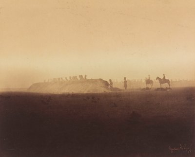 Kavalleriets manövrar, Camp de Châlons, 1857 (foto) av Gustave Le Gray
