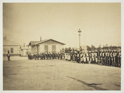 Lätta infanterisoldater, Camp de Châlons av Gustave Le Gray
