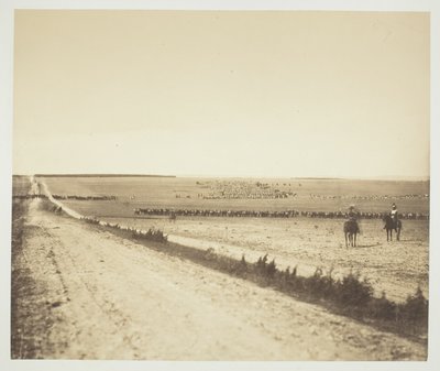 Manövrar, Camp de Châlons av Gustave Le Gray